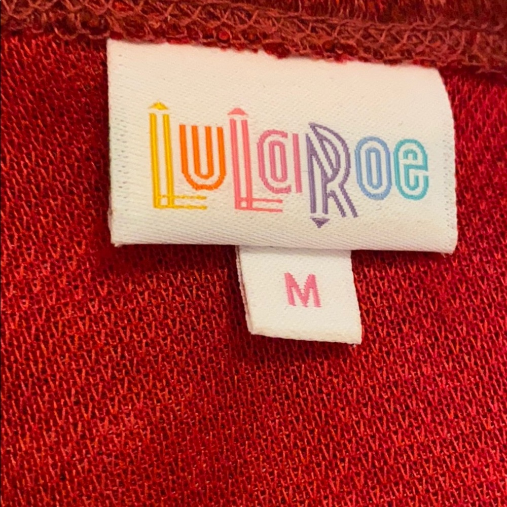 LulaRoe red Shirley size M - Picture 3 of 3